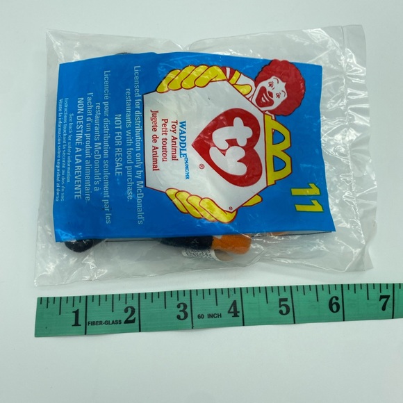 New/Sealed Vintage Ty Teenie Beanie Baby Waddle #11 McDonald’s Retired w/ Errors - Picture 8 of 8